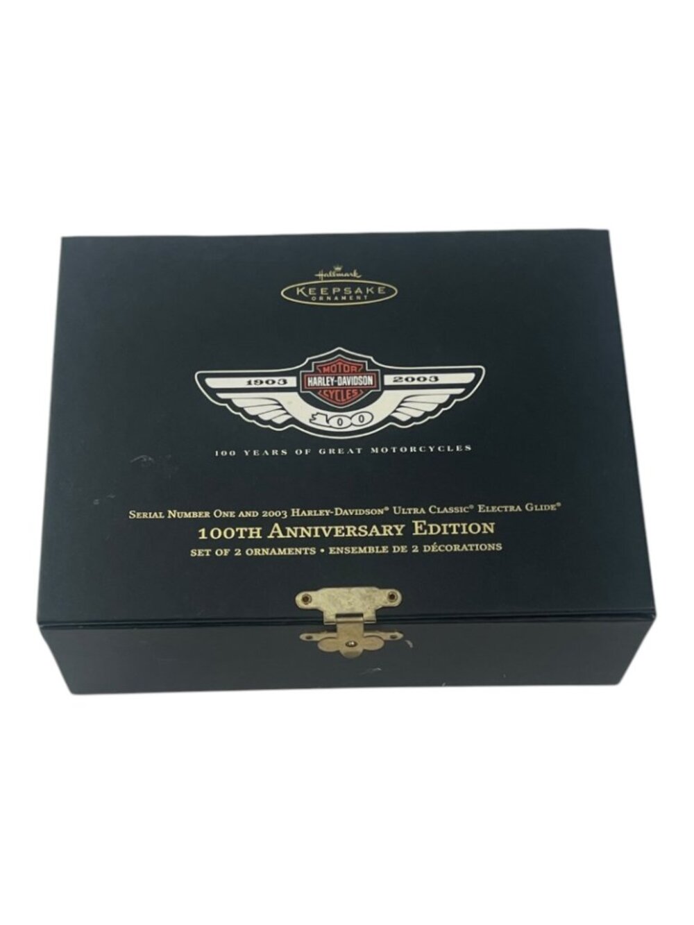 Harley Davidson 100th Anniversary Edition Hallmark Keepsake 2003 Set 2 Ornaments - Picture 5 of 5